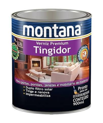 Verniz Tingidor Mogno Brilho 0,9 L Montana Química