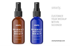 Download Blue Amber Spray Bottle Mockup Amber Spray Bottle Bottle Mockup Bottle PSD Mockup Templates