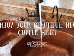 sinkology bell drop in copper bathroom sink