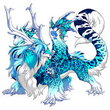 Flight Rising Primary Cyan Jaguar Gaoler Secondary Cyan Breakup Gaoler Tertiary White Underbelly Dragon Artwork Unicorn Pictures Mythical Creatures