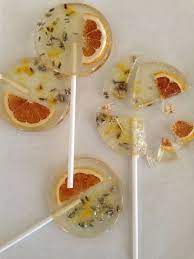 3 Natural Lemon And Lavender Lollipops Etsy Lollipop Recipe Desserts Dried Lemon