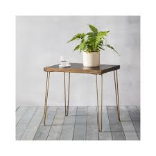 Industrial Side Table Gold Metal Legs Tiles Table Top Living Room Furniture Industrial Side Table Side Table Metal Side Table