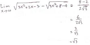 Download rangkuman contoh soal limit dalam bentuk pdf klik disini. Lim Tak Hingga Akar 3x2 2x 3 Akar 3x2 8x 4 Brainly Co Id