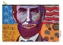 Abraham Lincoln Sectional Zip Pouch by David Hinds