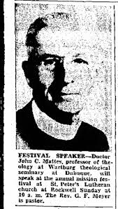 Feast of John Caspar Mattes (November 8)