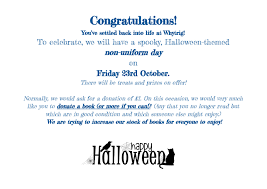 #15 thank you for your most generous donation! Wms Book Donations For Halloween Themed Non Uniform Day Seaton Valley Federation