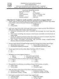 Soal pkn kelas 9 semester 1 : Soal Pkn 9