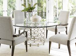 The counter height set is created from rubber wood also often known as asian har. Lexington Laurel Canyon Five Piece Dining Set With Bollinger Table And Married Fabric Chairs Lindy S Furniture Company Dining 5 Piece Sets