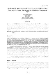 Uitm past year question answer scheme. Pdf The Dark Truth Of Question Item Designed For Final Set Of Examination Paper In Uitm Country Side An Analysis Of Final Set Of Examination Paper