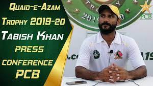 In this video you can see shutting tabish khan 3 channel kot kader shooting milte hai dosto agni video mein jab talak ke. Tabish Khan Press Conference Quaid E Azam Trophy 2019 Pcb Youtube