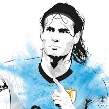 Some Great Artwork Of Uruguay S Edinson Cavani Big Credit To Ablgdesign On Twitter Check Them Out Football S Football Art Football Best Football Players