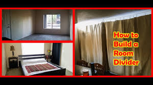 L with a telescoping design, this single curtain rod has a black finish to enhance your interior decor while making it a natural addition to most designs. How To Build A Curtain Room Divider Tiny Home Living Youtube