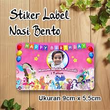 Maybe you would like to learn more about one of these? Jual Stiker Label Ulang Tahun Nasi Bento My Little Pony Pakai Foto Di Lapak Tazkia Sticker Bukalapak