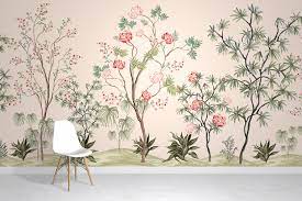 Free uk delivery 100% guarantee contact us. Exotic Chinoiserie Wallpaper Mural Tree Wallpapers Wall Murals