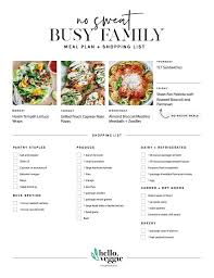 Hard tacos or tostadas · huevos rancheros · stir fry · burritos · fajitas · burgers or hotdogs · quesadillas (plain cheese, steak, chicken, or pork) · meatballs and . No Fuss Meal Plan 5 Fresh Summer Dinners A Printable Shopping List Busy Family Meal Plan Meal Planning Vegetarian Meal Plan