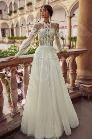 Individual Size A Line Silhouette Alsena Wedding Dress Modern Style By Devotiondresses Long Wedding Dresses Boho Wedding Dress Wedding Dresses