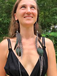 Buy Sefirot Merkaba Earrings With Long Feathers, Sacred Geometry Jewelry,  Hippie Jewelry, Gypsy Style, Goa Style Earrings, Feathers, Boho Style  Online in India