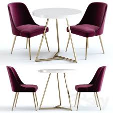 West Elm Lacquer Top Table And Mid Century Chairs Mid Century Chair Chair Table And Chairs