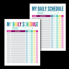Check spelling or type a new query. Free Printable Kid S Daily Schedule Template The Incremental Mama