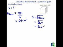 In this example the side length is. Calculating The Volume Of A Cube When Given The Surface Area Youtube