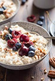 Brown Rice Breakfast Pudding Gluten Free Vegan Naturally Sweetened One Sweet Mess Recipe Rice Breakfast Recipes Recipes Brown Rice Recipes