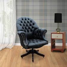 Buy Black Leather Chesterfield Directors Office Chair