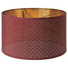 Dont 0,23 € de frais. Nymo Lampenschirm Dunkelrot Messingfarbe Ikea Abat Jour Lampe Abat Jour Abat Jour Rouge