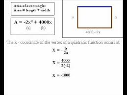 How To Find The Largest Area Enclosed By A Rectangular Plot Quadratics Quadratic Functions Algebra Ii