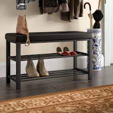 The entryway shoe bench has a 1/4″ plywood back, so i laid out a recess (or rabbet) into the back legs to hold the panel. Wayfair Entryway Shoe Storage Equipped Benches You Ll Love In 2021