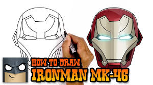 How To Draw Iron Man Mk 46 Helmet Tutorial Youtube Iron man, whose real name is tony stark, is one of the most recognizable members of the team the first step draws a stickman. how to draw iron man mk 46 helmet tutorial