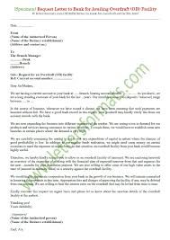 Request Letter To Bank Manager For Availing Overdraft Od Facility