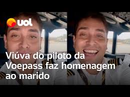 Viúva do piloto da Voepass posta vídeo enviado por ele antes de um voo:  'Tamanha saudade'