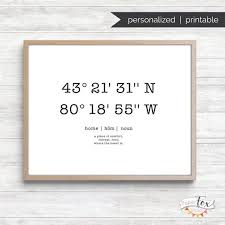 Printable Gps Coordinates Sign Jpg Gps Coordinates Gift Etsy In 2020 Coordinates Signs Gps Coordinates Sign Coordinates Gift