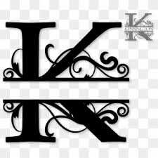 Download Monogram K Split Monogram Letters Free Clipart 3306895 Pikpng