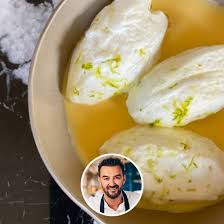 œufs En Neige Au Citron Vert Creme Anglaise A La Vanille Recette Alimentation Oeuf A La Neige Creme Anglaise