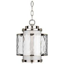 Bay Court 12 3 4 High Nickel Outdoor Hanging Light W1082 Lamps Plus Outdoor Hanging Lights Hanging Lights Lamps Plus