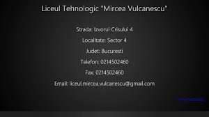 Pagina demonstrativa afacerea nu este promovata iar locul este liber. Liceul Tehnologic Mircea Vulcanescu Sector 4 Youtube