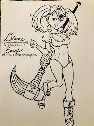Diane Seven Deadly Sins My Drawings Art Seven Deadly Sins