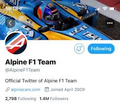 Jun 07, 2021 · the delphi technologies branded logo will appear on alpine f1 team's garage environment and commercial assets and on the a521 car at selected grand prix. Renault Has Changed It S Twitter Profile And Header To Alpine F1 Team Formula1