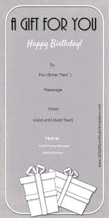 Maybe you would like to learn more about one of these? Free Birthday Gift Certificate Template