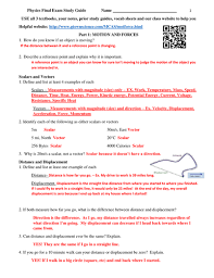 Jun 05, 2020 · answer: Physics Final Exam Study Guide Review Worksheet Teaching Resources