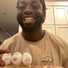 Tanoh Kpassagnon made some Andy Reid Easter Eggs 🐰