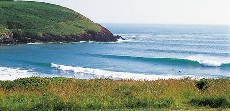 Manorbier surfing in Pembrokeshire