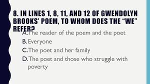 Response to kitchenette building the poem kitchenette building, by gwendolyn brooks, is a rather depressing outlook on those in poverty. Review Ppt Download