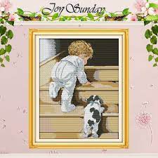 Their creations have a distinct country feel that many folks love. Cheer Up Pattern Counted Cross Stitch 11ct 14ct Cross Stitch Sets Child And Dog Cross Stitch Kit For Embroidery Needlework Cross Stitch Kits Cross Stitch 11ctcounted Cross Stitch Aliexpress