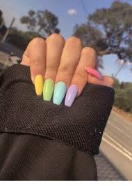 Classy Summer Nail Art Multicolored Nails Rainbow Nails Nail Designs Spring