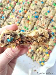 no flour monster cookie bars