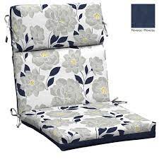Elevate the comfort of your outdoor gathering spaces with patio cushions and outdoor pillows from at home. Hampton Bay Flower Show High Back Dining Chair Cushion The Home Depot Canada