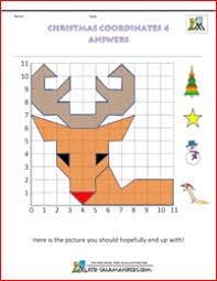 Christmas Worksheets Line Coordinates Rudolf Christmas Math Activities Christmas Math Worksheets Christmas Math