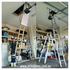 9 best attic stairs garage photo ideas from amazing garage ideas. This Extra Long Attic Ladder Was Installed In To A Garage With A 3 5 Ceiling Hight At A Property In Perth Wa By Attic Access Ladder Attic Storage Attic Ladder